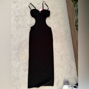 Edikted Black Cutout Maxi Dress